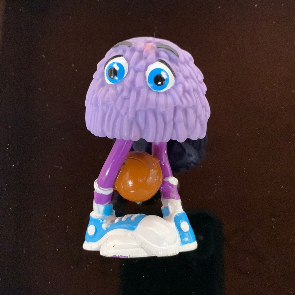 1989 McDonald Characters Fry Guy Purple basketball figure kids antique play toy